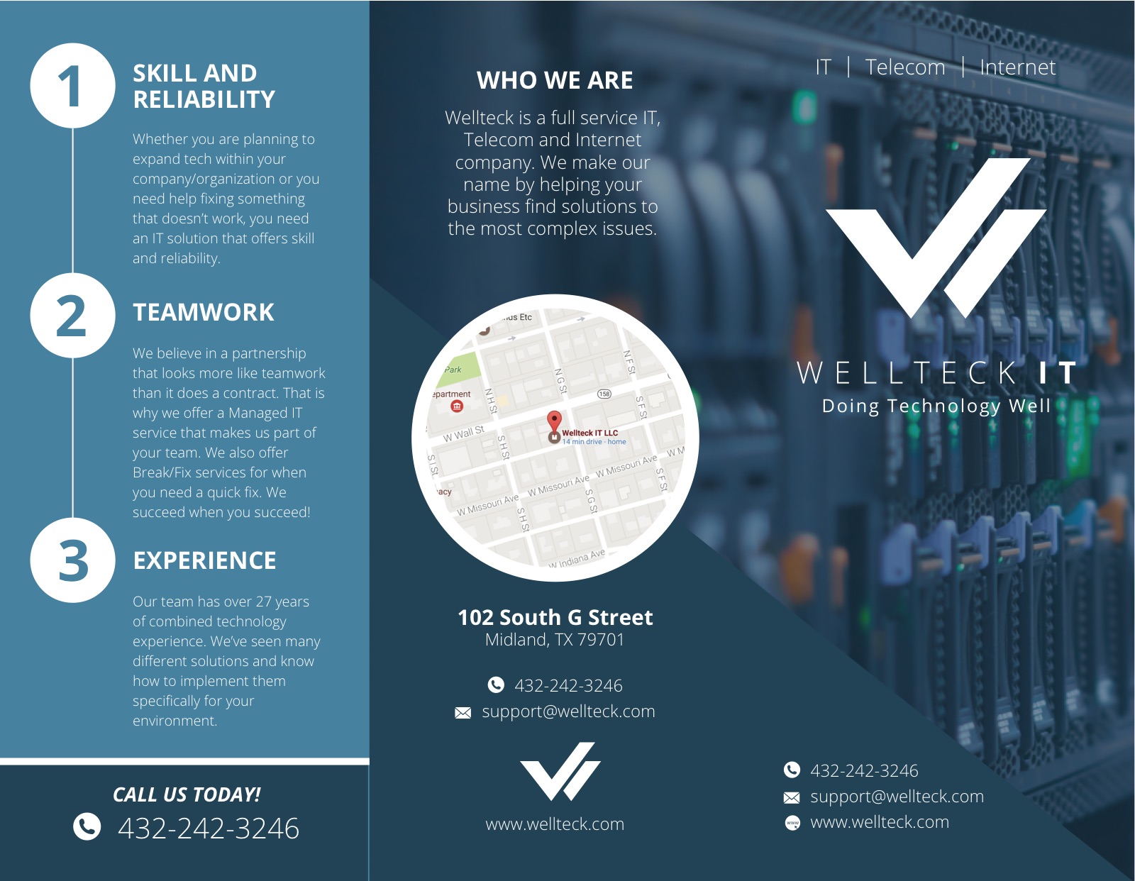 Brochure, outside spread