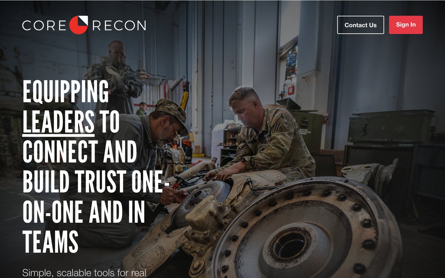 The CORE Recon website