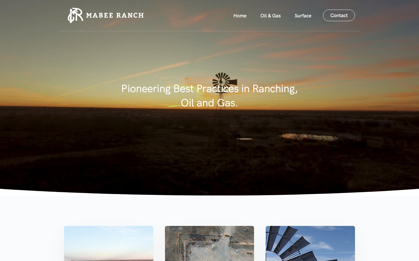 The Mabee Ranch website